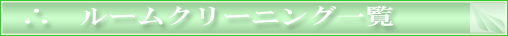 ルームクリーニング一覧